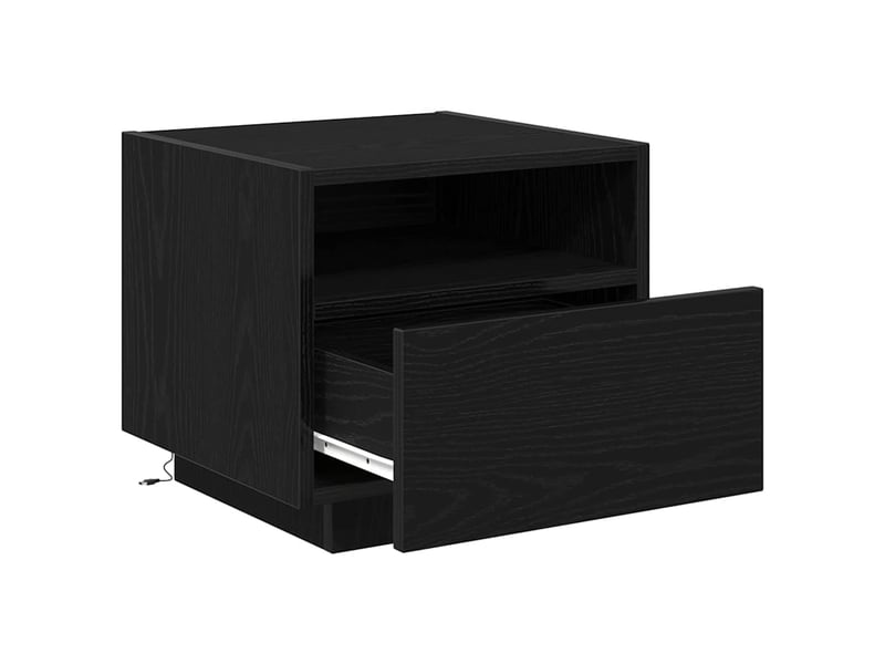  Table de chevet - cabinet de chevet - table de nuit chêne noir 40 x 39 x 37 cm bois d'ingénierie  - Conforama D