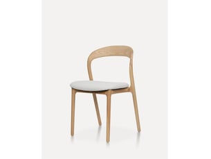 Chaise de salle à manger bois naturel chaise teinte naturelle et blanc cassé