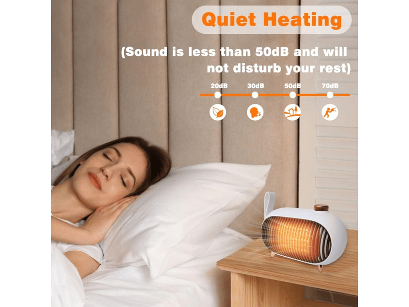 Chauffage soufflant blanc silencieux 1000 w, chauffage électrique soufflant ptc en céramique, 3 modes de chauffage, protection anti-basculement, multicolore FC-QYH-08173QYH - Conforama D