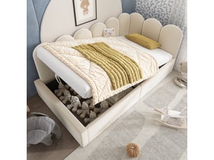 Lit banquette 90x190 cm <strong></strong>  <strong>Radiant Stride</strong> coloris beige