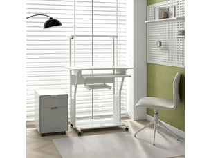 Meuble informatique    coloris blanc