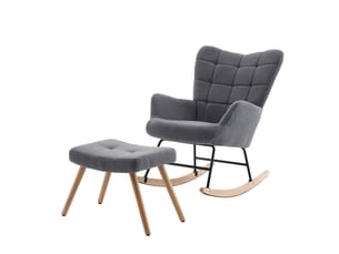 Fauteuil fixe <strong>ULEVR</strong> Velours gris