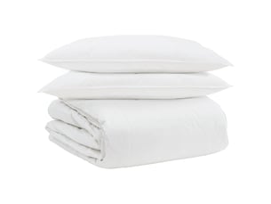 Ensemble de duvet avec oreiller 3 pcs - couette blanc plume de canard