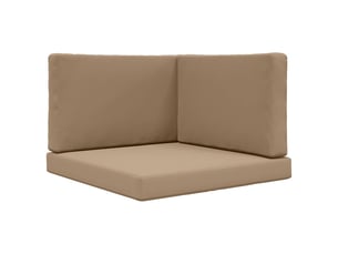 Coussin de canapé d'extérieur, coussin de chaise polyester taupe 80 x 80 cm cf54170
