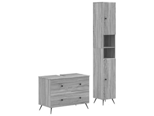 Ensemble de 2 meubles de salle de bain breda sonoma gris cf63101