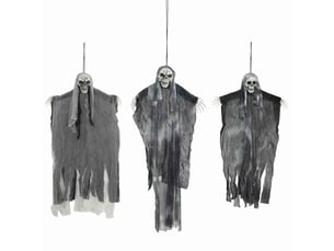 Fantôme suspendu halloween 3 pc noir 66 x 110 cm polyester cf61925