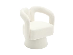 Fauteuil fixe pivotant    Tissu bouclette beige vendu A l'unité