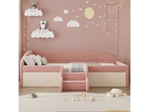Lit banquette 90x190 cm <strong></strong>  <strong></strong> coloris bicolore