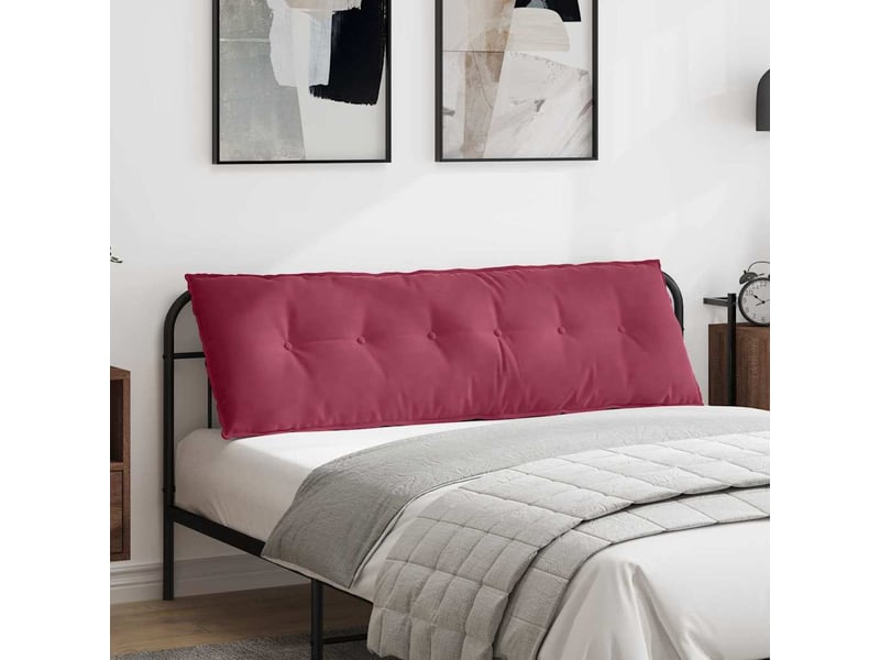  Coussin de dos, coussin de dossier bordeaux 160 x 50 cm tissu en velours côtelé cf54589  - Conforama B