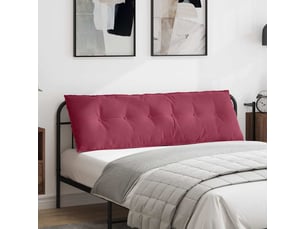 Coussin de dos, coussin de dossier bordeaux 160 x 50 cm tissu en velours côtelé cf54589