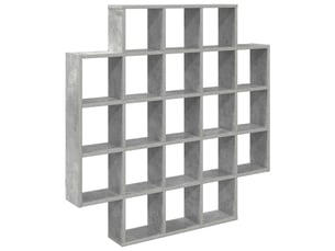 Étagère flottante, étagère murale gris béton 100 x 13 x 100 cm bois d'ingénierie cf42325