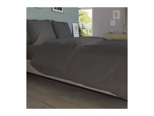 Housse de couette dodo coton 140 x 200 cm gris anthracite antibactérienne oeko-tex 57 filscm²