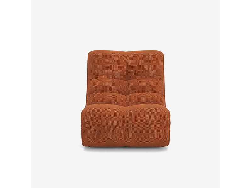  Fauteuil modulable en velours style contemporain gardena - orange foncé  - Conforama C