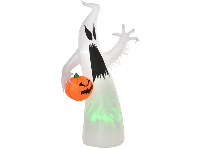  Décoration halloween gonflable fantôme led 105x65x180 cm blanc  - Conforama A