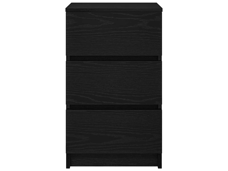  Table de chevet - cabinet de chevet - table de nuit avec 3 tiroirs noir 39x35x65 cm  - Conforama E