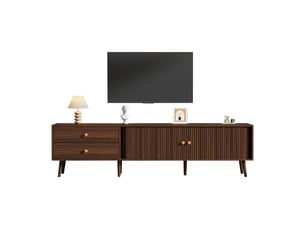 Meuble tv coloris marron 180 cm <strong>KORFEE</strong>  <strong></strong>