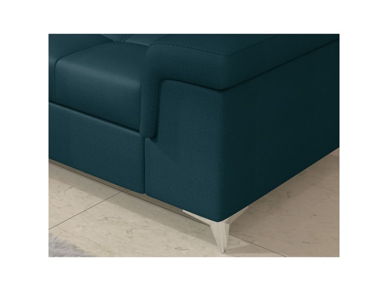  Canapé d'angle convertible palazzo 4 places bleu foncé – angle droit avec 1 coussin  - Conforama D
