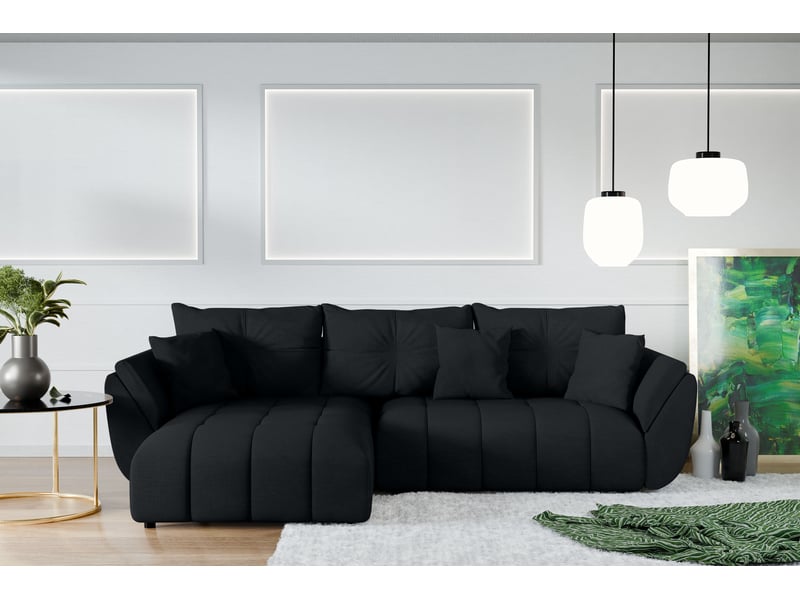  Canapé d angles convertible verciani canapé méridien noir Verciani - Conforama C