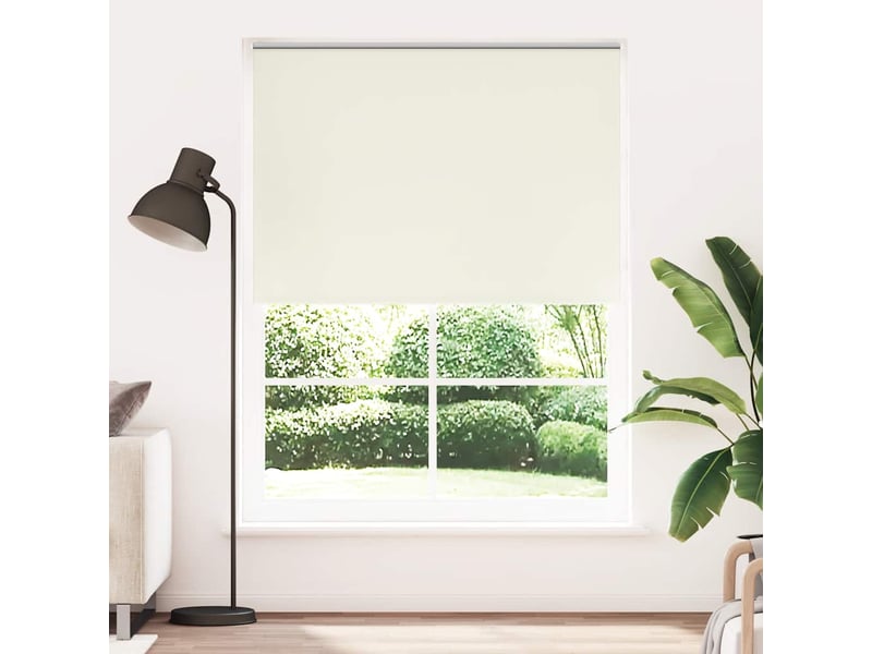  Store enrouleur occultant, store à rouleau 144,4 x 230 cm, largeur du tissu 140 cm, blanc cassé cf45434  - Conforama B