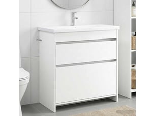 Ensemble de mobilier de salle de bain blanc 81x40x84.5 cm shl1564