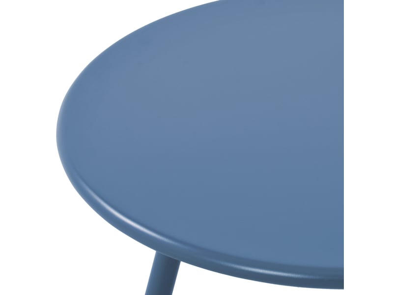 Table basse ronde intérieur extérieur en polypropylène couleur bleu – ø 60 cm résistante aux intempéries 10_0009231  - Conforama D
