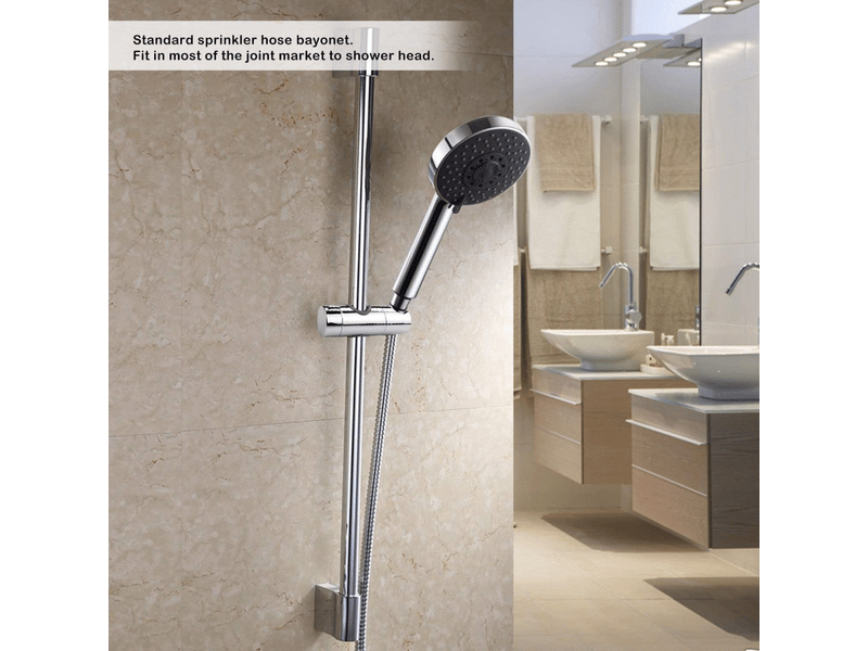  Support de douche 18-25mm abs ajustable de remplacement pour pommeau de douche à maniv support coulissant chromé, pb4 pour salle de bain  - Conforama B
