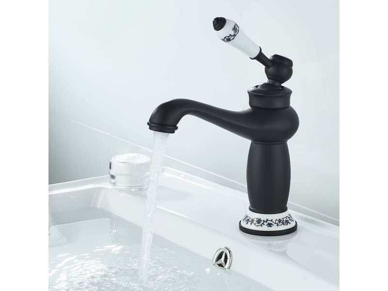  Robinet salle bain, mitigeur de salle de bain monocommande chromé, our lavabo ou vasque de salle bain, chaude et froide réglable de mitigeur lavabo(no QWE000825 - Conforama D
