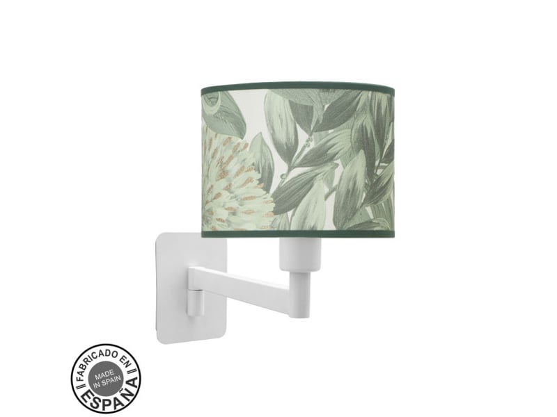  Applique murale fabrilamp moda blanc vert 1 x e14 26x17x28 cm 212461011 - Conforama A