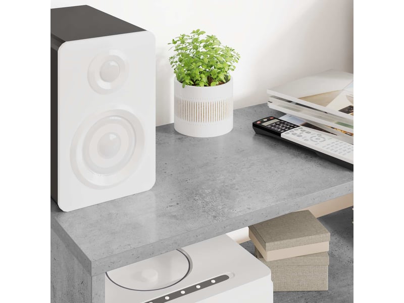  Meuble tv - banc tv - meuble de rangement 80 x 30 x 40 cm gris béton bois d'ingénierie  - Conforama D