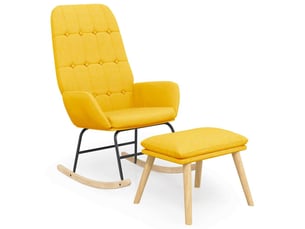 Fauteuil fixe VIDAXL  Tissu jaune