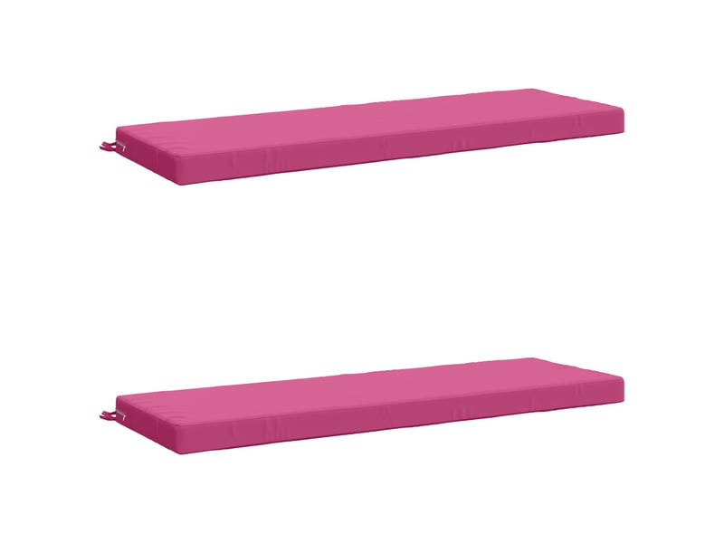  Lot de 2 coussins de banc, coussins d'assise soest 100 % polyester rose cf57347  - Conforama A