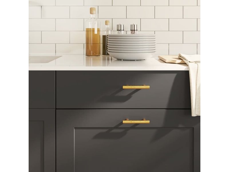  Poignée pour armoire vidaxl, 64 mm, dorée  - Conforama B