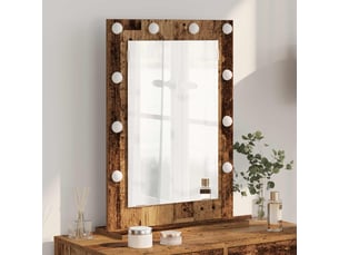 Miroir rectangulaire à fixer coloris marron <strong></strong> <strong></strong> - 50 cm x 70 cm