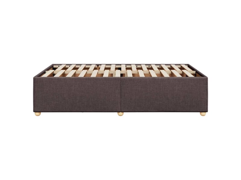  Lit double- lit adulte -  cadre de lit sans matelas marron foncé 120x190 cm tissu  - Conforama D