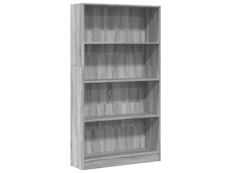  Bibliothèque, meuble de rangement salon sonoma gris 80x24x143 cm bois d'ingénierie  - Conforama A