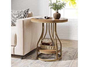 Table basse rond(e) coloris marron TRIBESIGNS