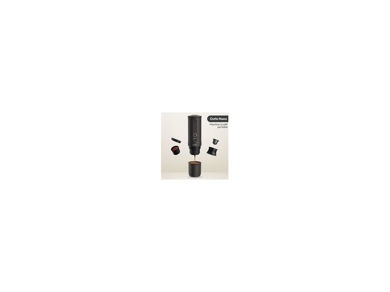  Machine expresso portable nano sidereal gray 20 bar compat capsule nespresso avec basket plus et mug 350 ml 8225788 - Conforama C