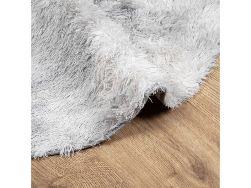  Tapis shaggy à poils longs navarra gris clair 160x160 cm - comfortxl 4102914 - Conforama D