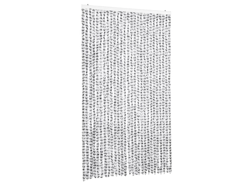  Rideau anti-mouches, moustiquaire gris clair et gris foncé 118x220cm chenille cf43539  - Conforama A