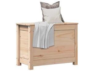 Boîte de rangement, coffre de rangement 60x32x45,5 cm bois massif de pin
