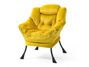 Fauteuil fixe  <strong>MODENVIE</strong> Velours jaune