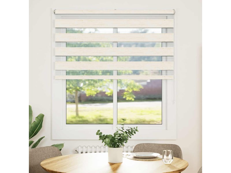  Store zèbre, store de fenêtre beige marbré largeur du tissu 120,9 cm polyester cf48257  - Conforama A