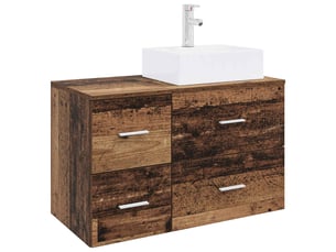 Ensemble de mobilier de salle de bain 2 pc bois ancien cf64025