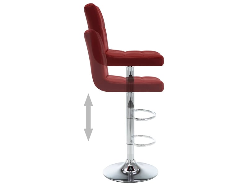  Lot de 2 tabouret de bar, chaise de bar rouge bordeaux similicuir shl69863  - Conforama E