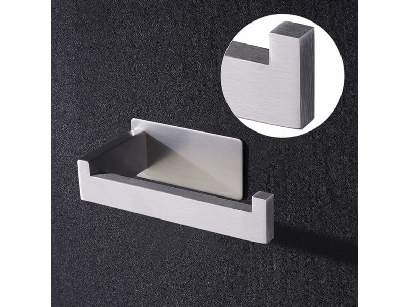  Porte papier toilette, acier inoxydable adhésif, pour cuisine salle de bains - 1  - Conforama D