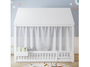 Lit cabane 140x200 cm VIVRYN coloris blanc