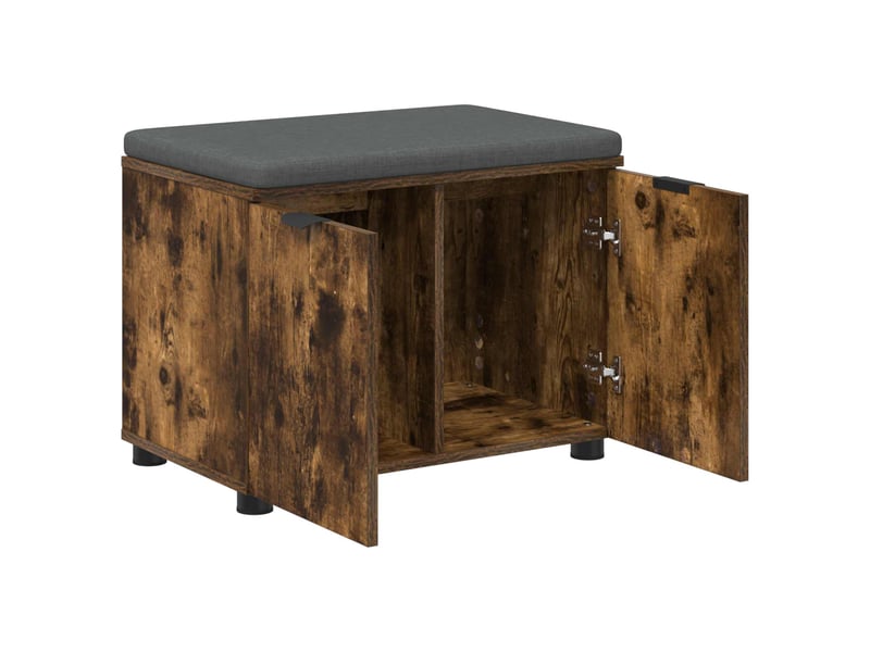  Banc d'entrée, banc interieur avec coussin chêne fumé 60x38x46 cm shl67898  - Conforama E