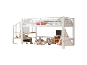 Lit avec rangement 90x200 cm <strong></strong>  <strong></strong> coloris blanc