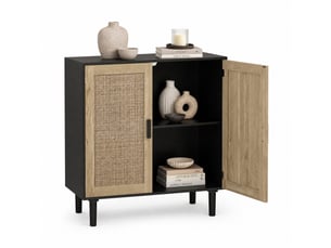 Buffet 2 porte(s) 0 tiroir(s) - 80 cm coloris noir