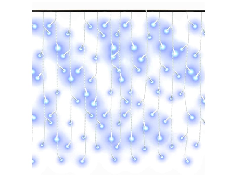  Rideau lumineux à glaçons led 10m 400 led bleu 8 fonctions cf43934  - Conforama C